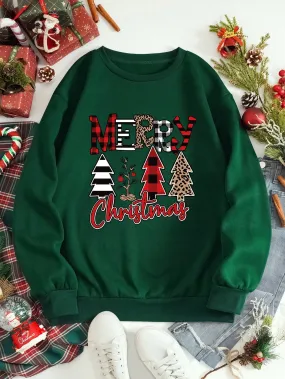 Christmas vacation sweatshirt|Unity Christmas Print Thermal Lined Sweatshirt