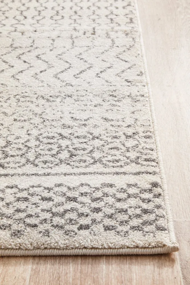 Chrome Harper Runner Rug (Silver) by Rug Culture