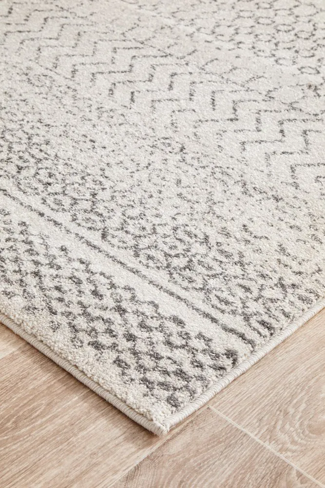 Chrome Harper Runner Rug (Silver) by Rug Culture