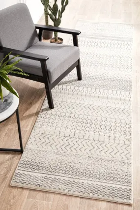 Chrome Harper Runner Rug (Silver) by Rug Culture