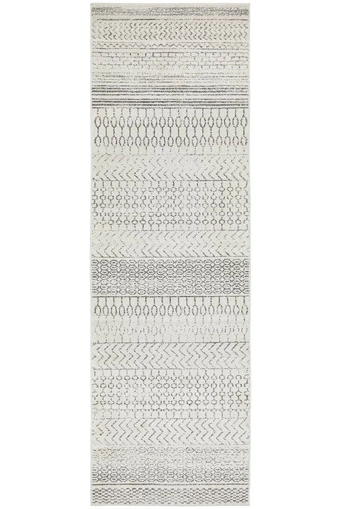Chrome Harper Runner Rug (Silver) by Rug Culture