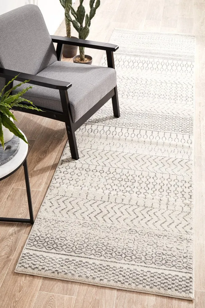 Chrome Harper Runner Rug (Silver) by Rug Culture