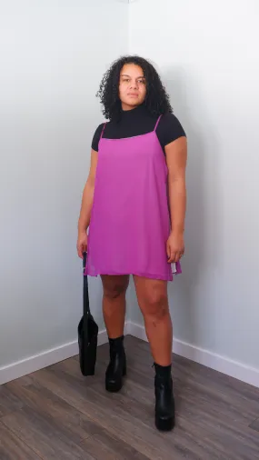 Club Monaco Purple Silk Slip Dress - XL