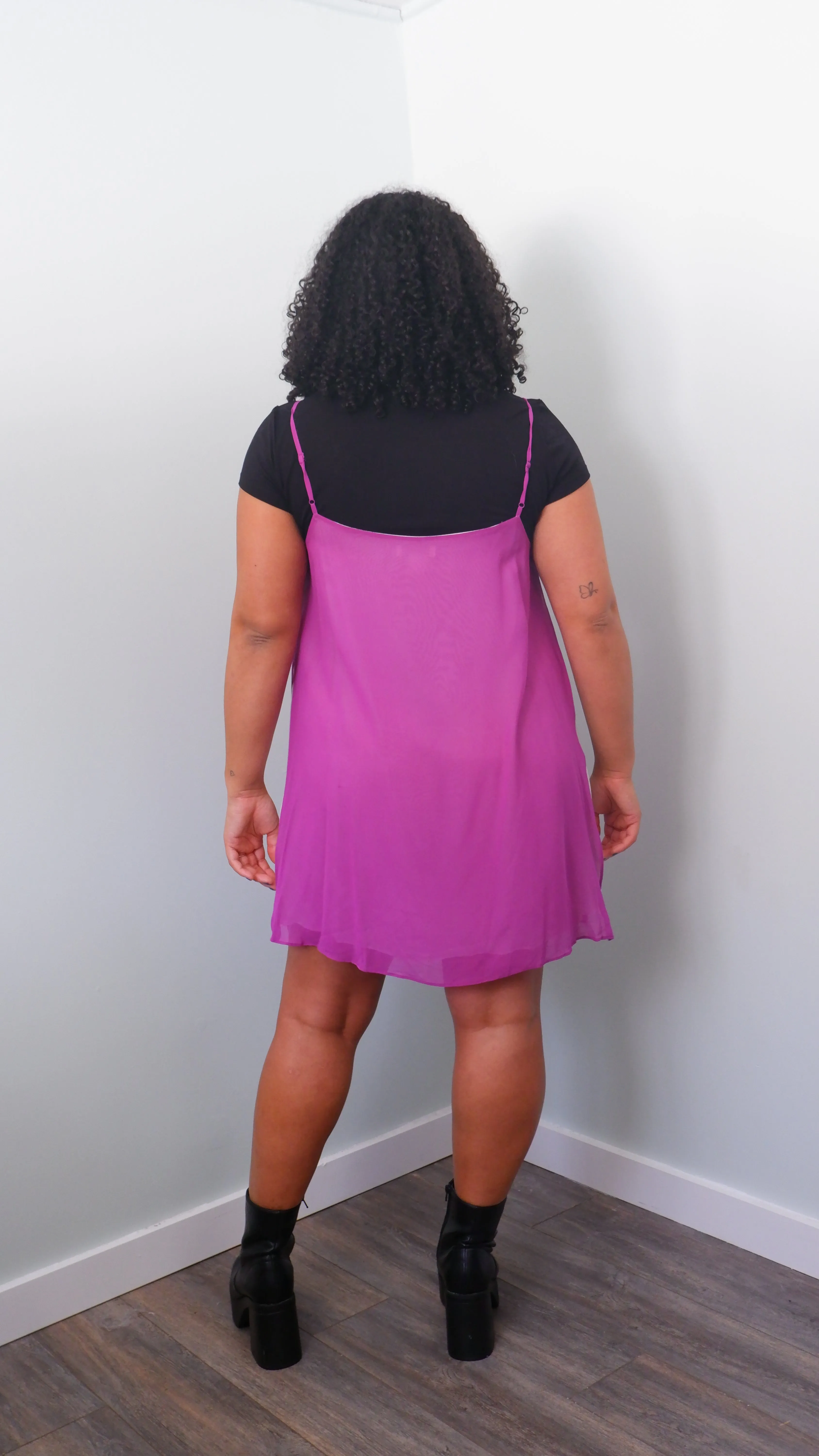 Club Monaco Purple Silk Slip Dress - XL