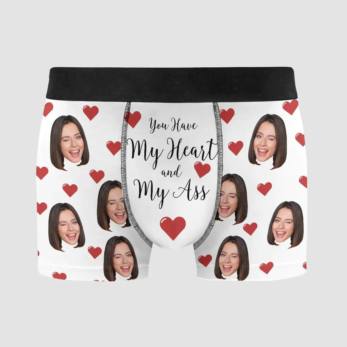 Couple - You Have My Heart And My Ass - Personalized Men's Boxer Briefs