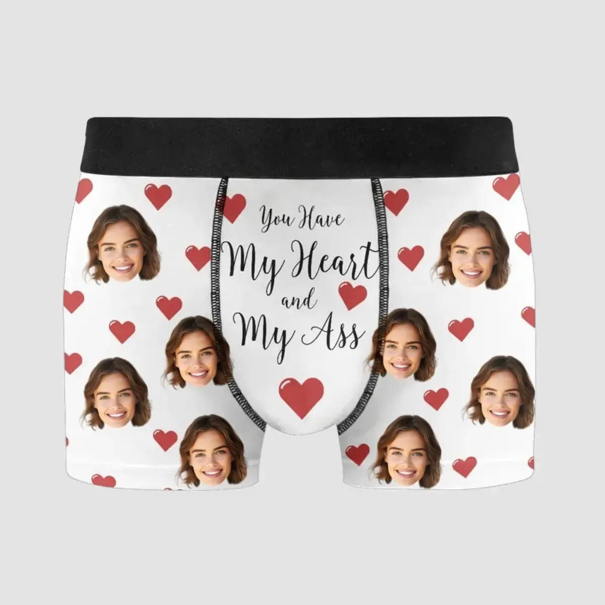 Couple - You Have My Heart And My Ass - Personalized Men's Boxer Briefs