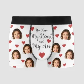 Couple - You Have My Heart And My Ass - Personalized Men's Boxer Briefs