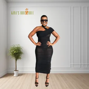 Crisscross Noir Dress