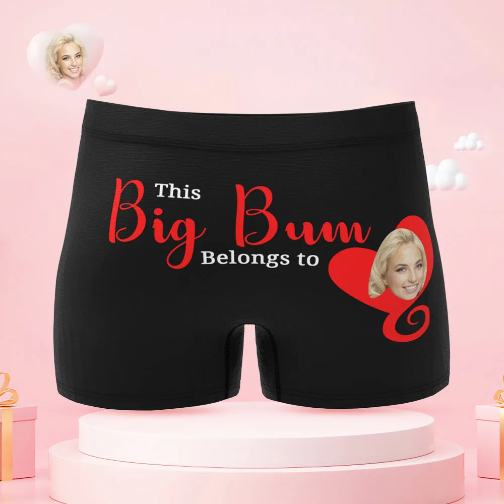 Custom Face Couple Underwear You Belong to Me Personalized Underwear Valentine's Day Gift