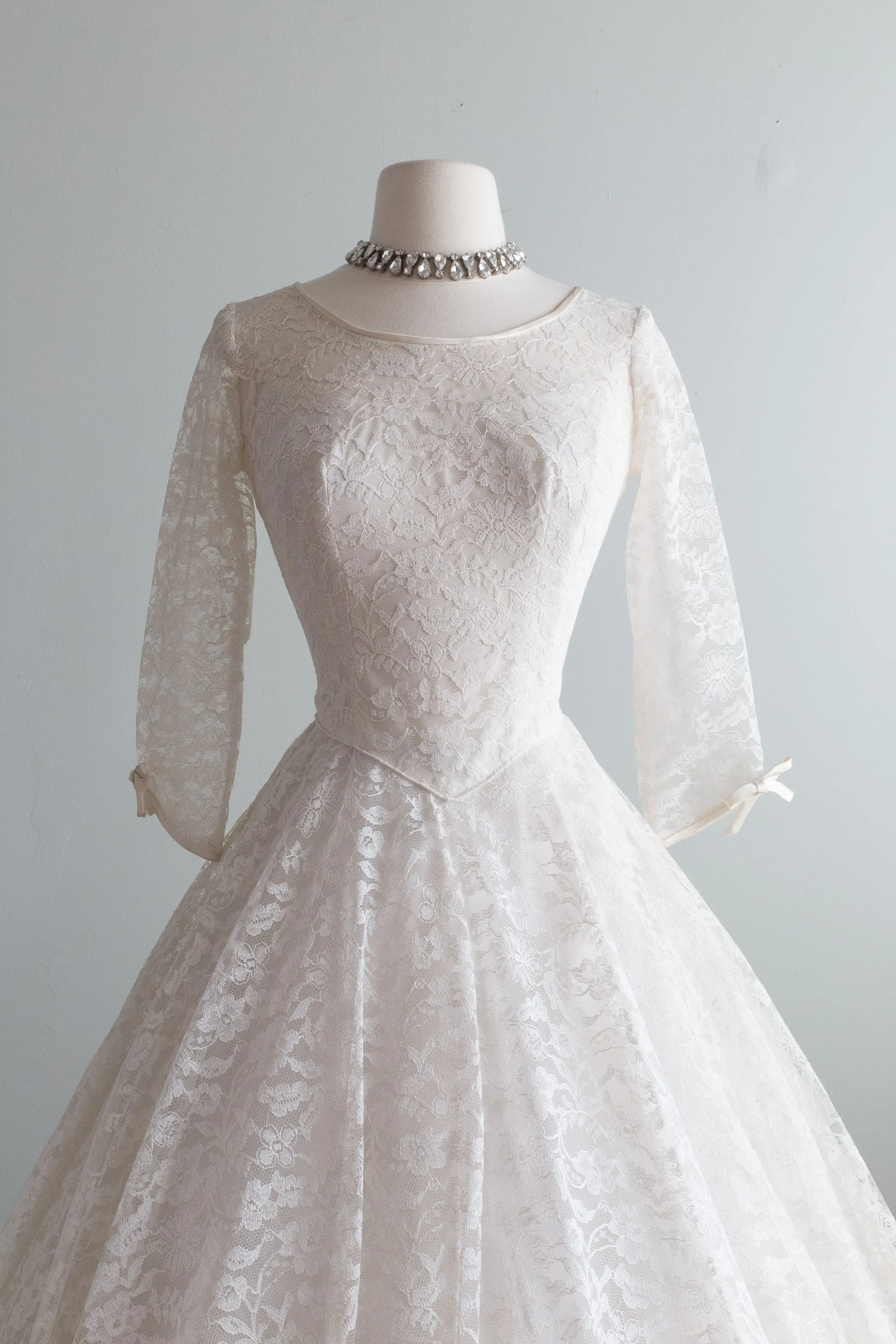 Darling 1950's Emma Domb Cupcake Wedding Reception Dress / Small