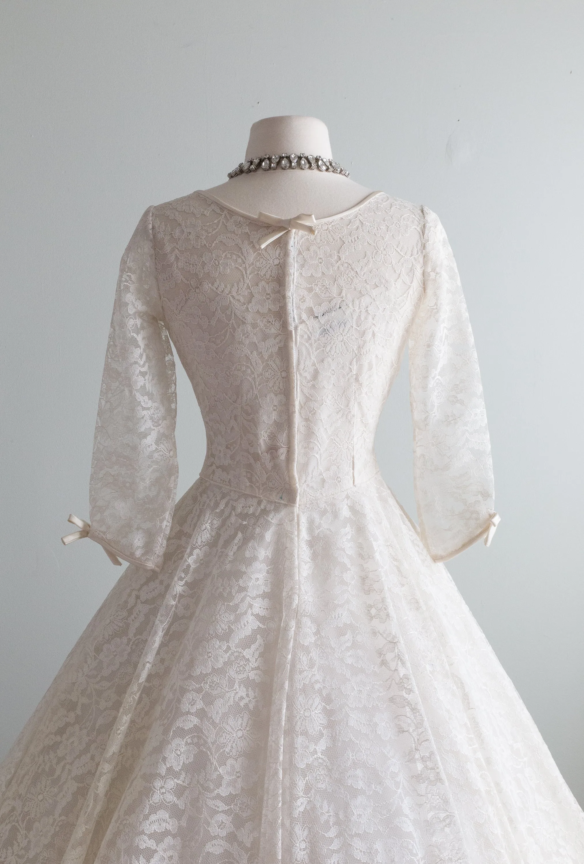 Darling 1950's Emma Domb Cupcake Wedding Reception Dress / Small