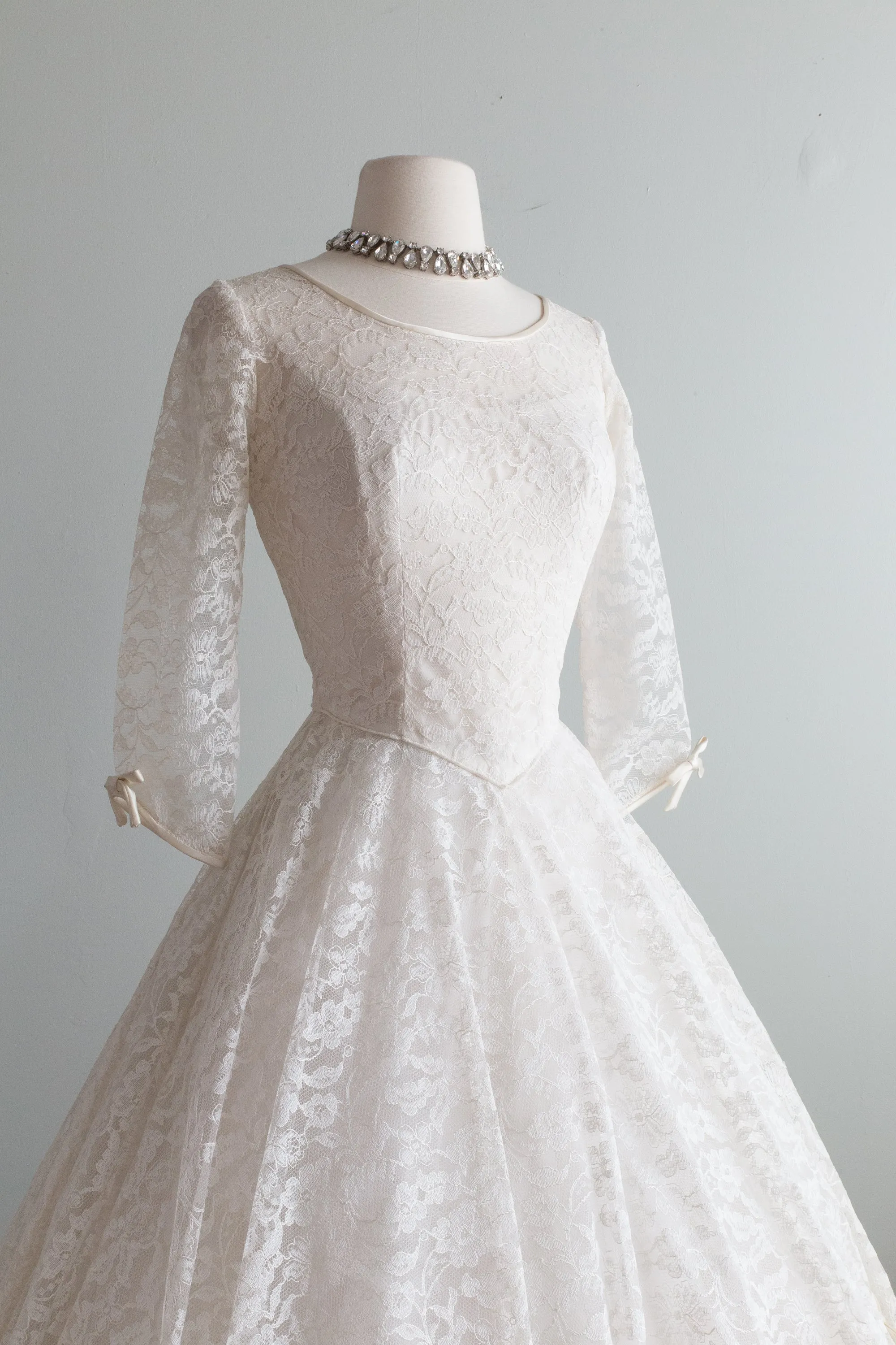 Darling 1950's Emma Domb Cupcake Wedding Reception Dress / Small