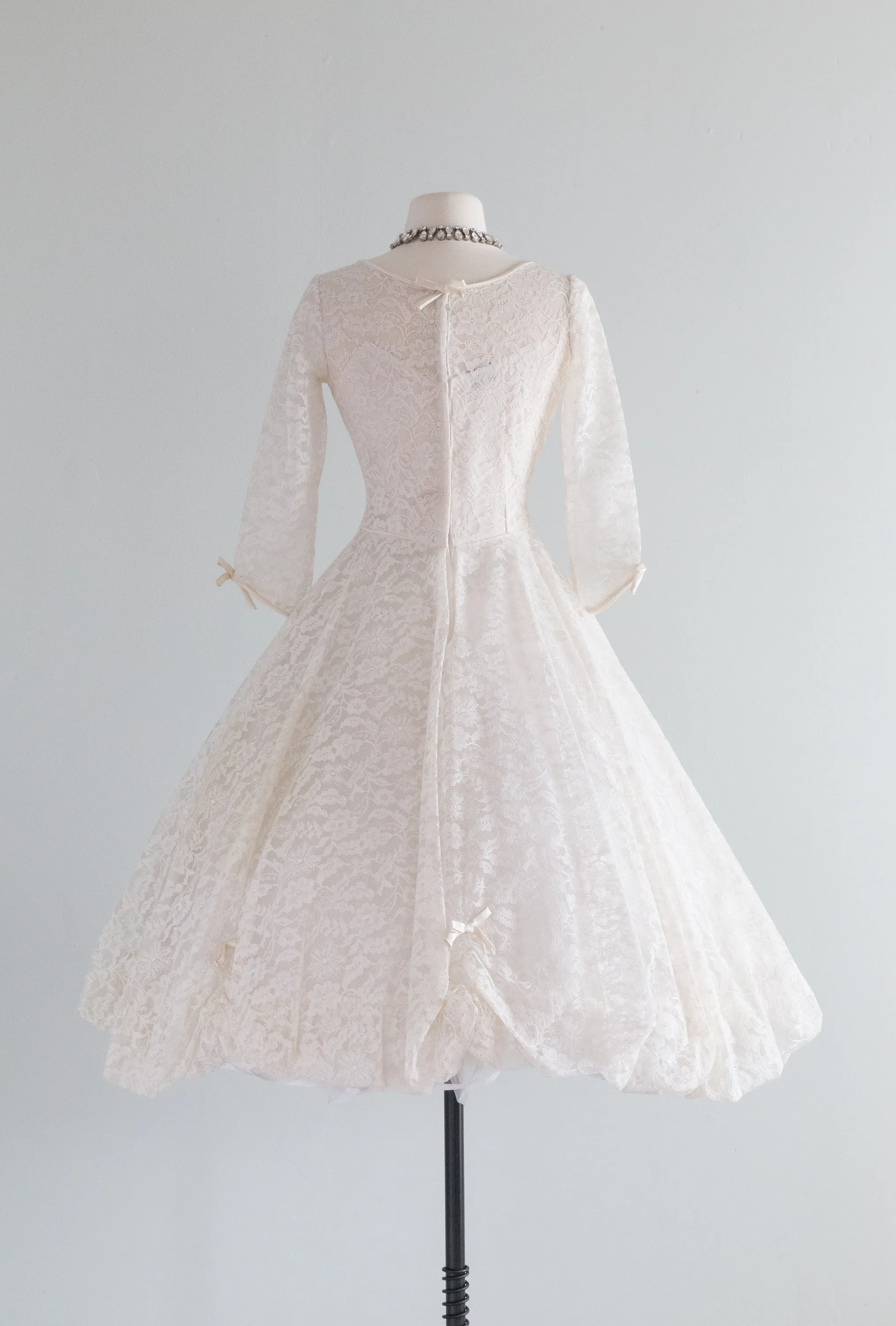 Darling 1950's Emma Domb Cupcake Wedding Reception Dress / Small