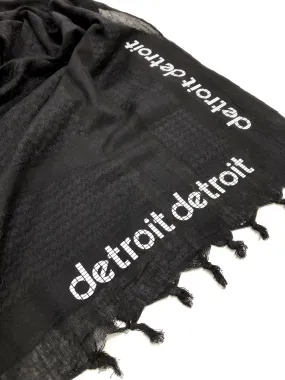 Digital Detroit Keffiyeh Scarf - Large Square Cotton Desert Shawl