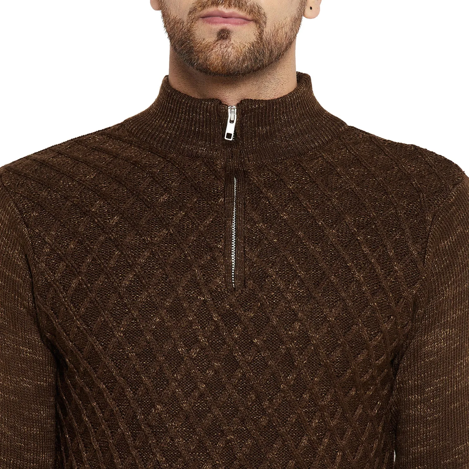 Duke Stardust Men Full Sleeve Half Zip Sweater (SDS2080)