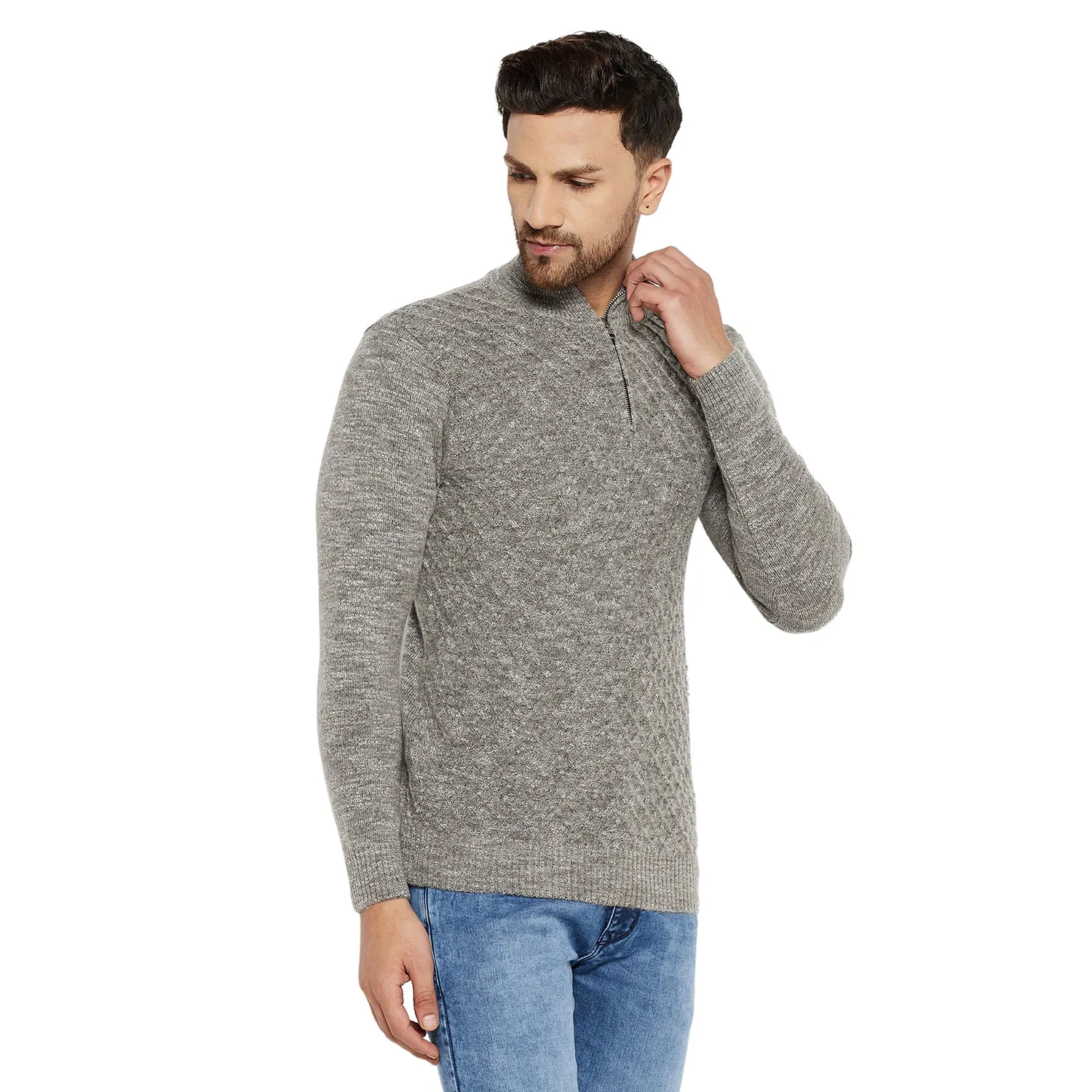 Duke Stardust Men Full Sleeve Half Zip Sweater (SDS2080)