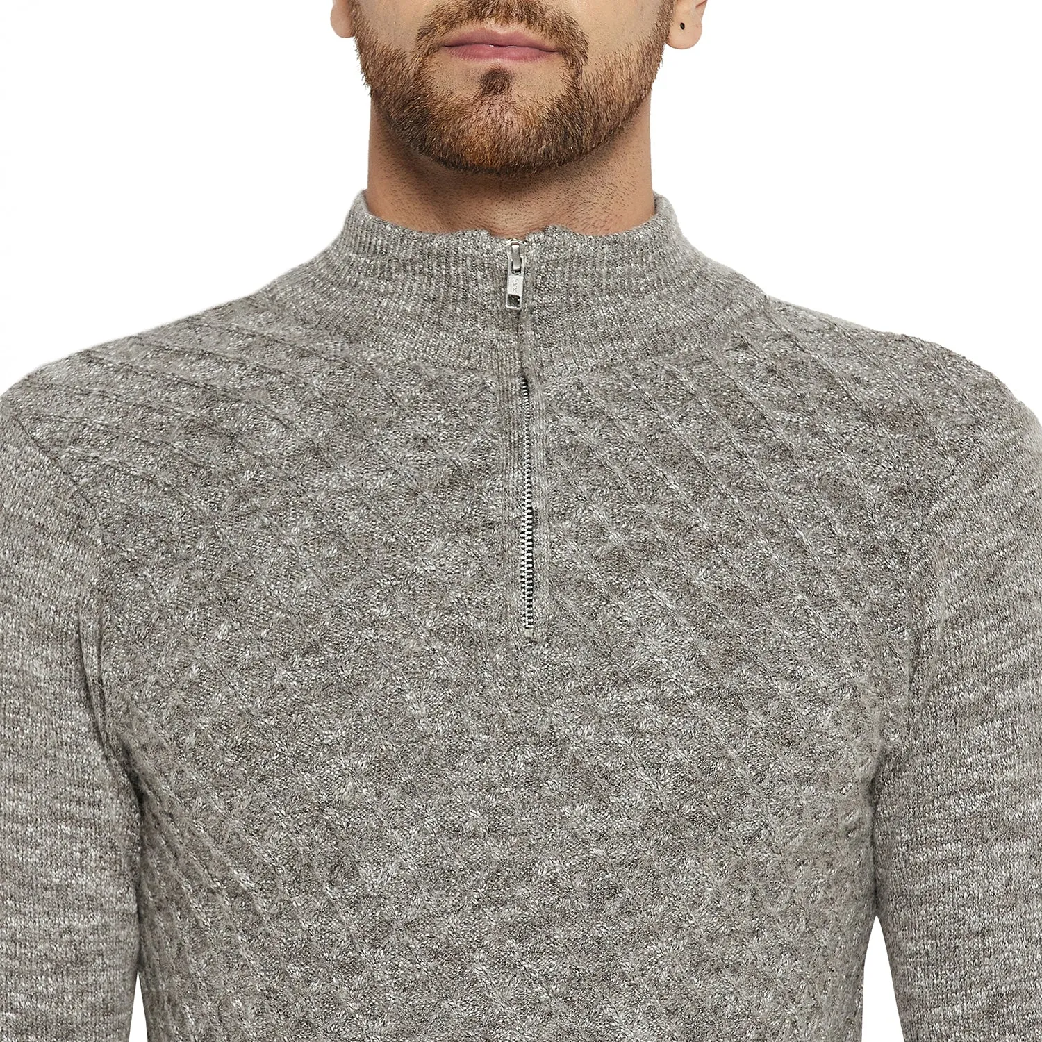 Duke Stardust Men Full Sleeve Half Zip Sweater (SDS2080)
