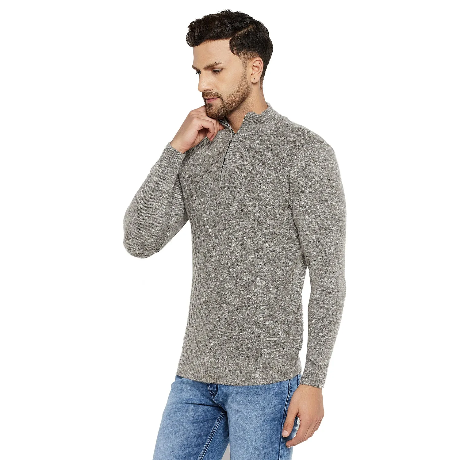 Duke Stardust Men Full Sleeve Half Zip Sweater (SDS2080)