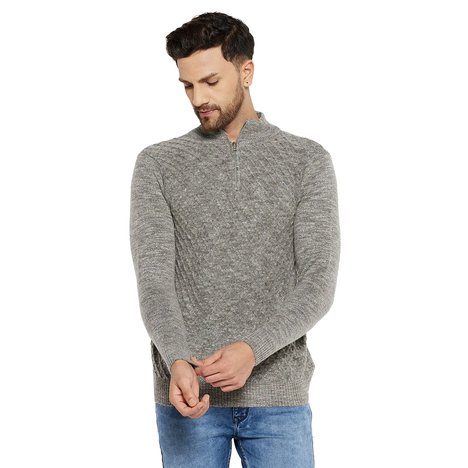 Duke Stardust Men Full Sleeve Half Zip Sweater (SDS2080)