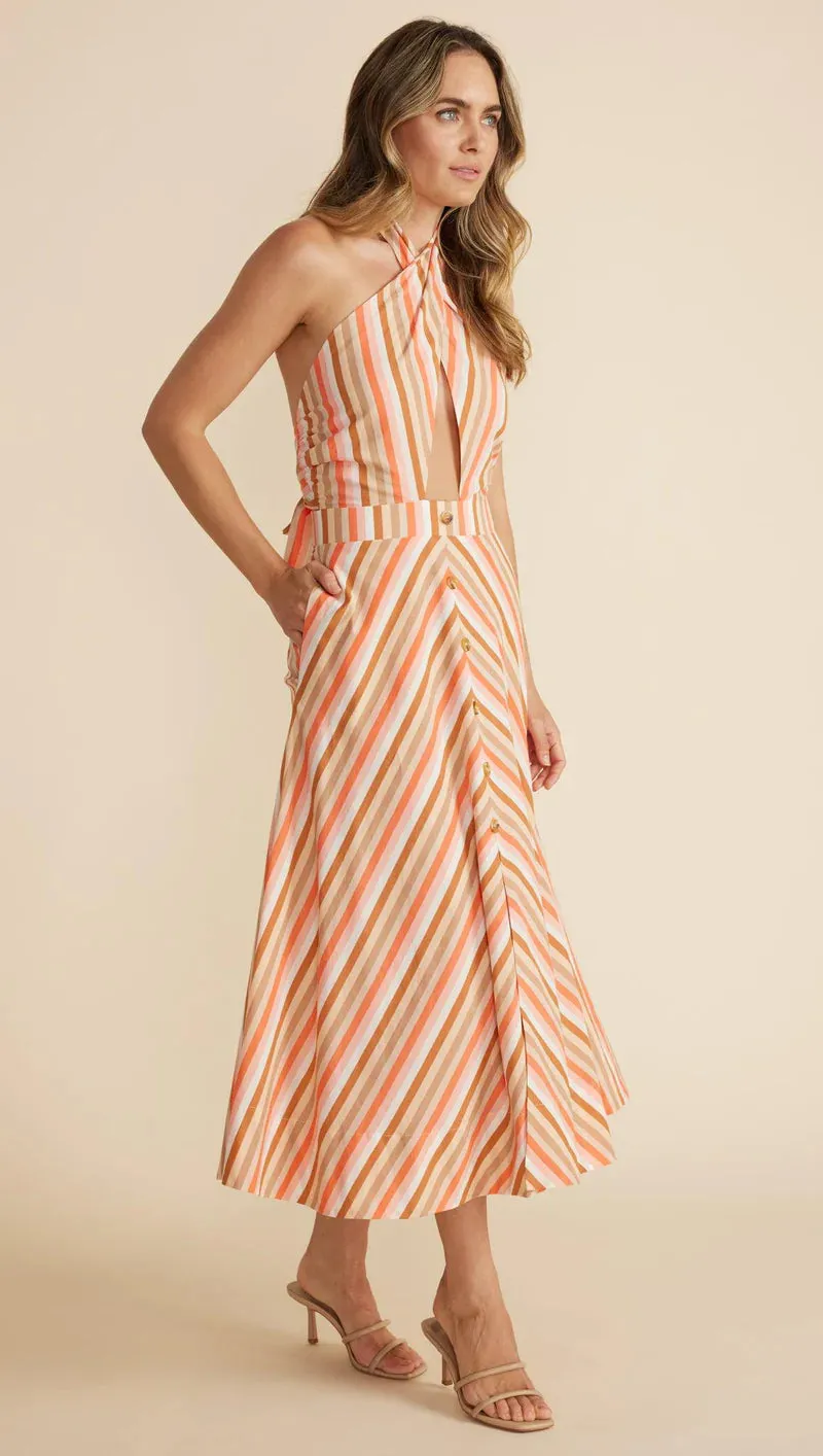 Edie Halter Midi Dress - Multi