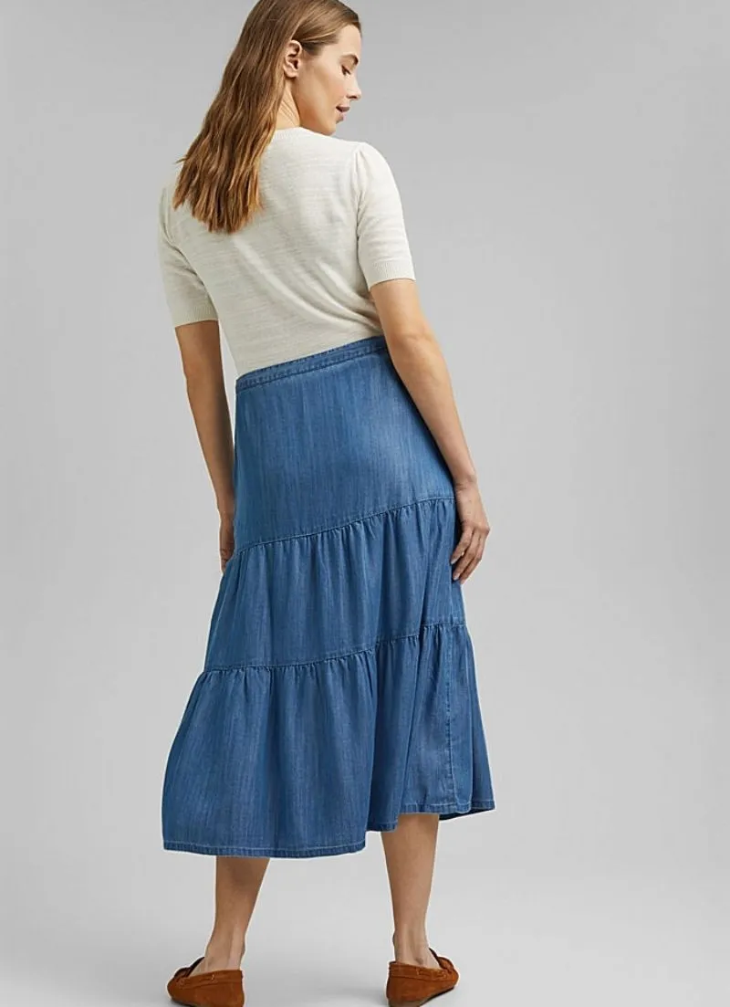 Esprit - Tencel Midi Skirt