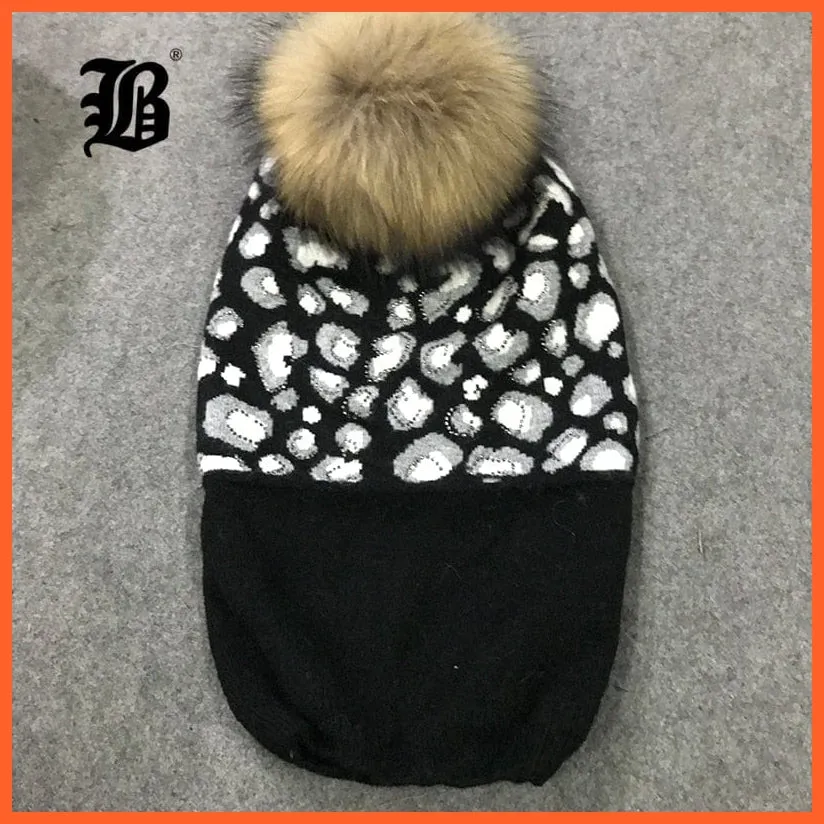 Fashion Brand Women Hats Scarf For Winter | High Quality Rhinestones  Beanies Warm Autumn Angora Knitted Caps