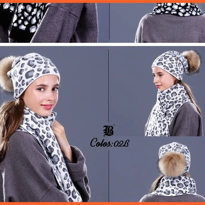 Fashion Brand Women Hats Scarf For Winter | High Quality Rhinestones  Beanies Warm Autumn Angora Knitted Caps