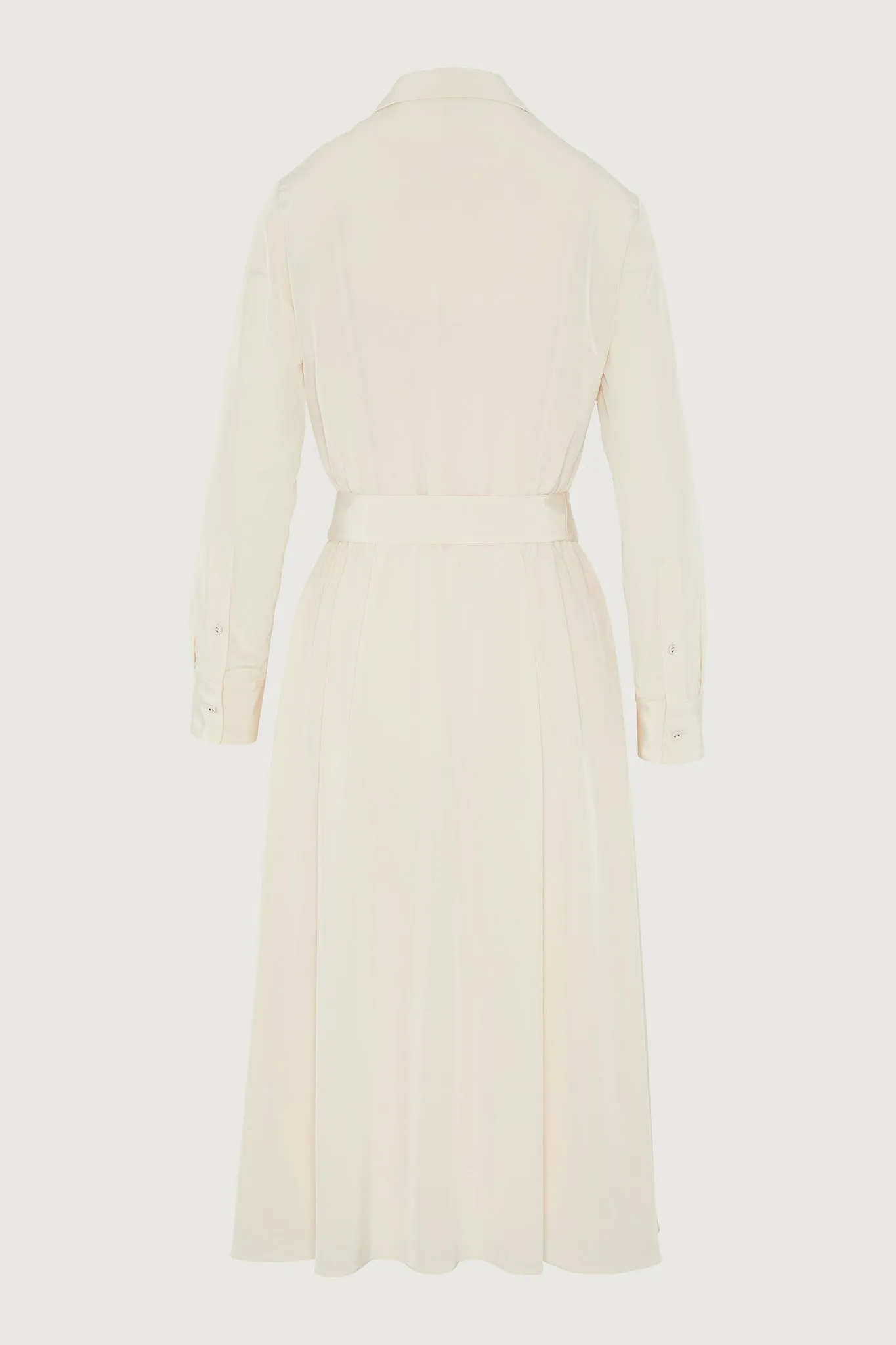 Filomena Silk Full Skirt Shirt Dress