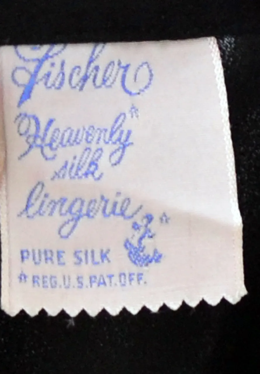 Fischer Heavenly silk lingerie vintage half slip 1940s older label