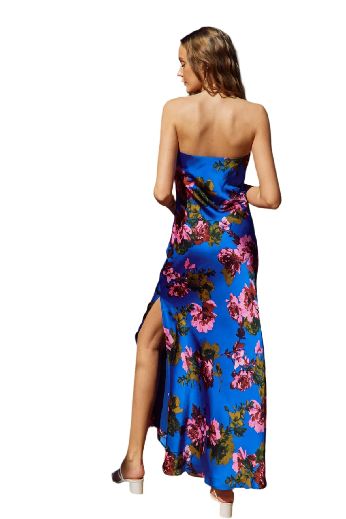 Floral Romance - Strapless Maxi Dress