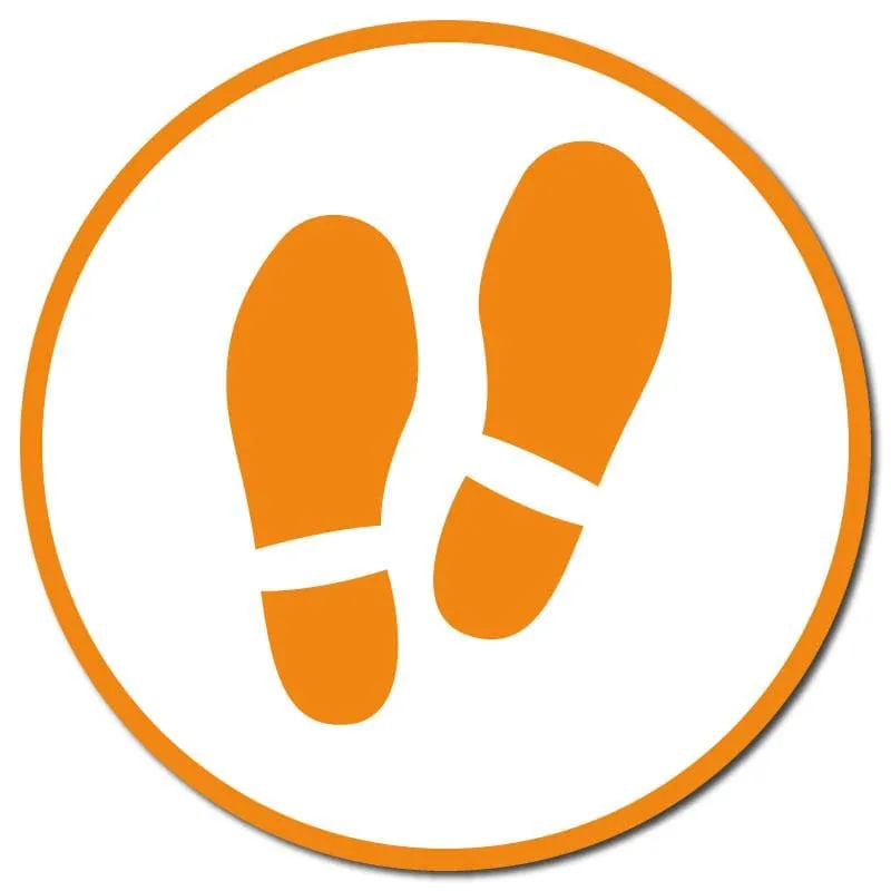 Footprints, Outdoor/Heavy Duty Usage, 60cm Diameter, Multiple Colours Available