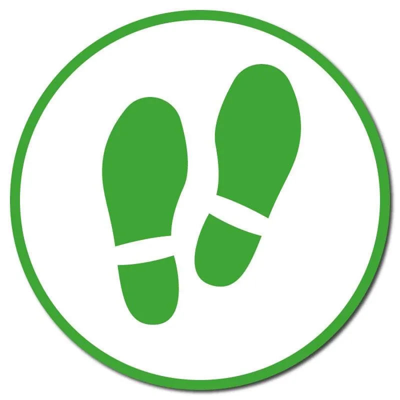 Footprints, Outdoor/Heavy Duty Usage, 60cm Diameter, Multiple Colours Available