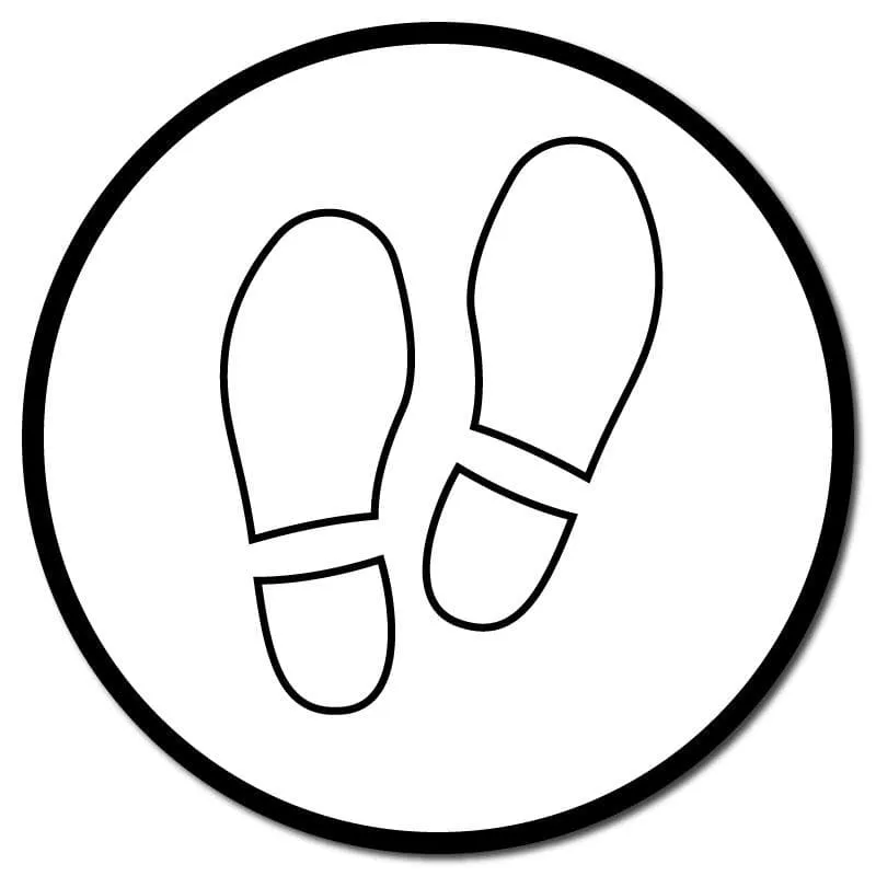 Footprints, Outdoor/Heavy Duty Usage, 60cm Diameter, Multiple Colours Available