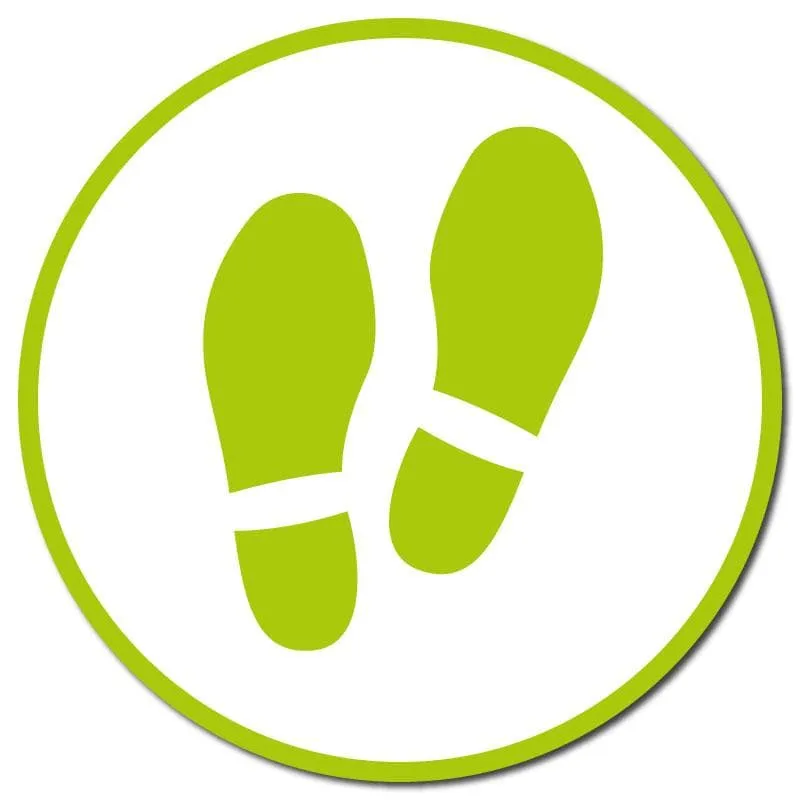 Footprints, Outdoor/Heavy Duty Usage, 60cm Diameter, Multiple Colours Available