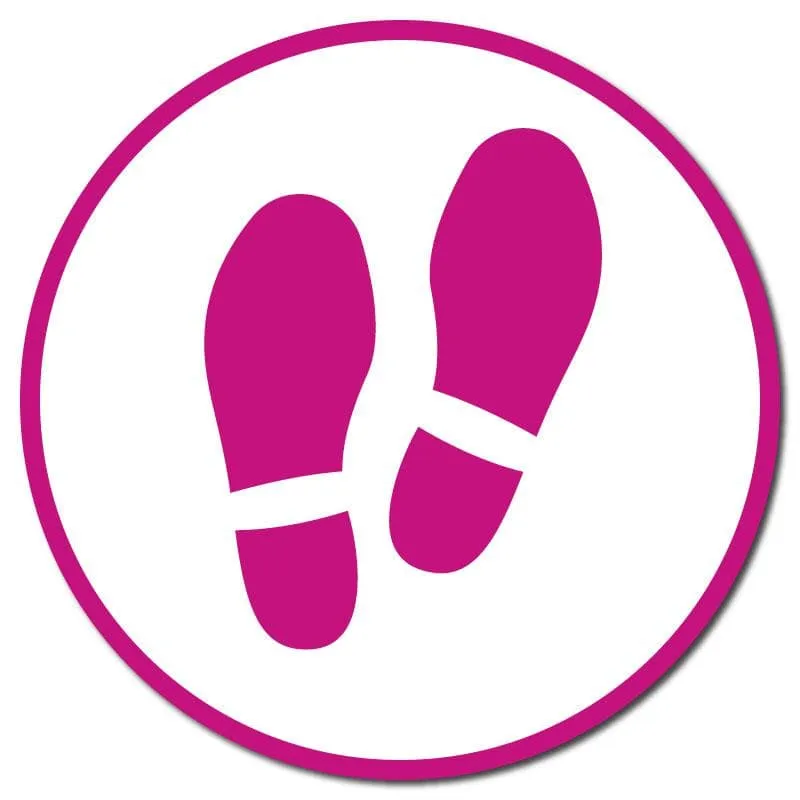 Footprints, Outdoor/Heavy Duty Usage, 60cm Diameter, Multiple Colours Available