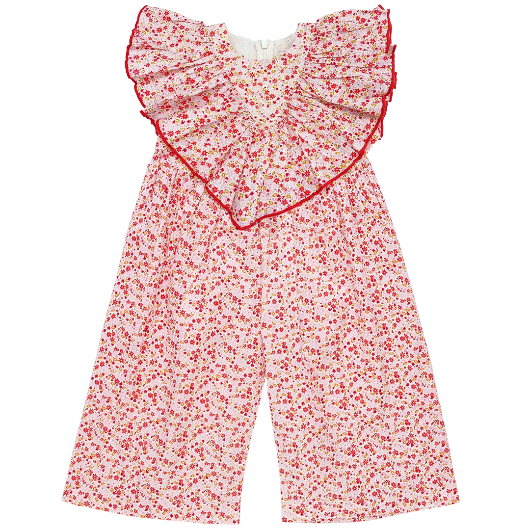 Girls Raphaela Jumper - Pink Mini Ditsy