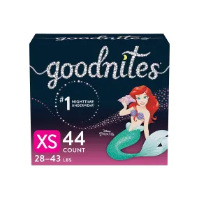 Goodnites Nighttime Bedwetting Underwear For Girls, X-Small, 44 Ct, 28-43 lb.
