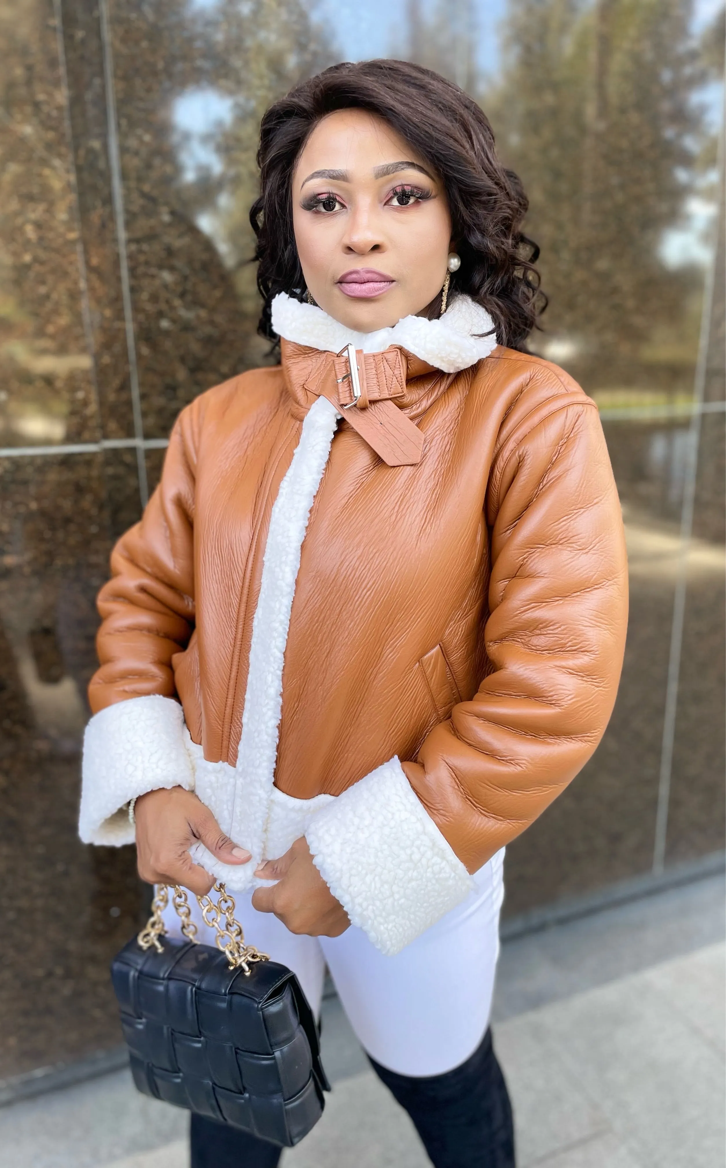 Grace Vegan Leather Moto Jacket Women