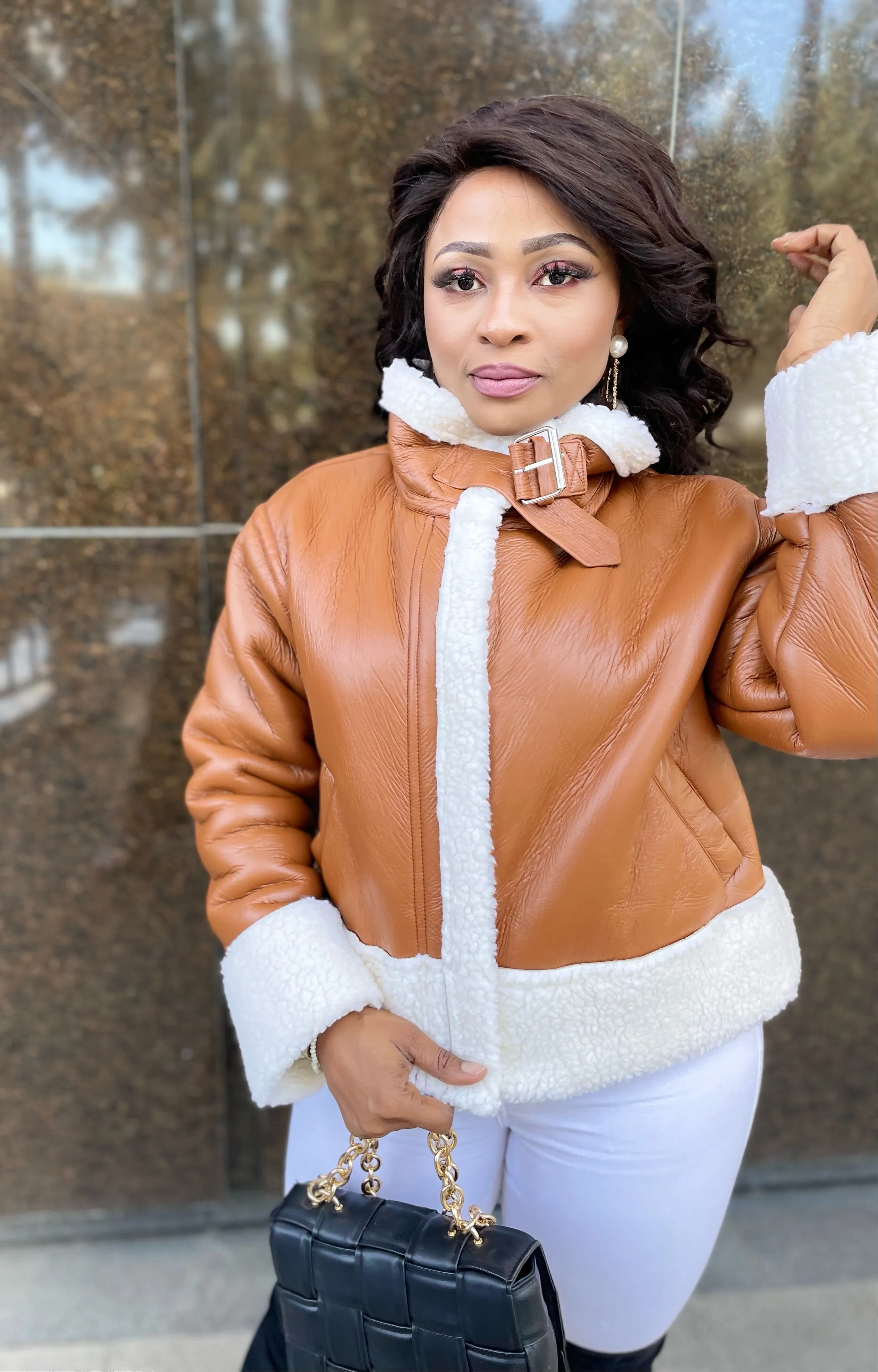Grace Vegan Leather Moto Jacket Women