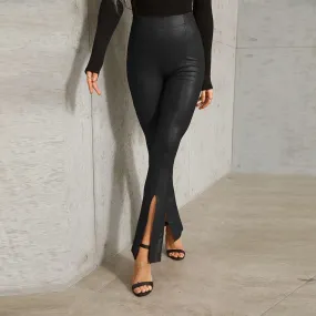 High-waisted Stretch Bell Bottoms Split Pants Plus Size