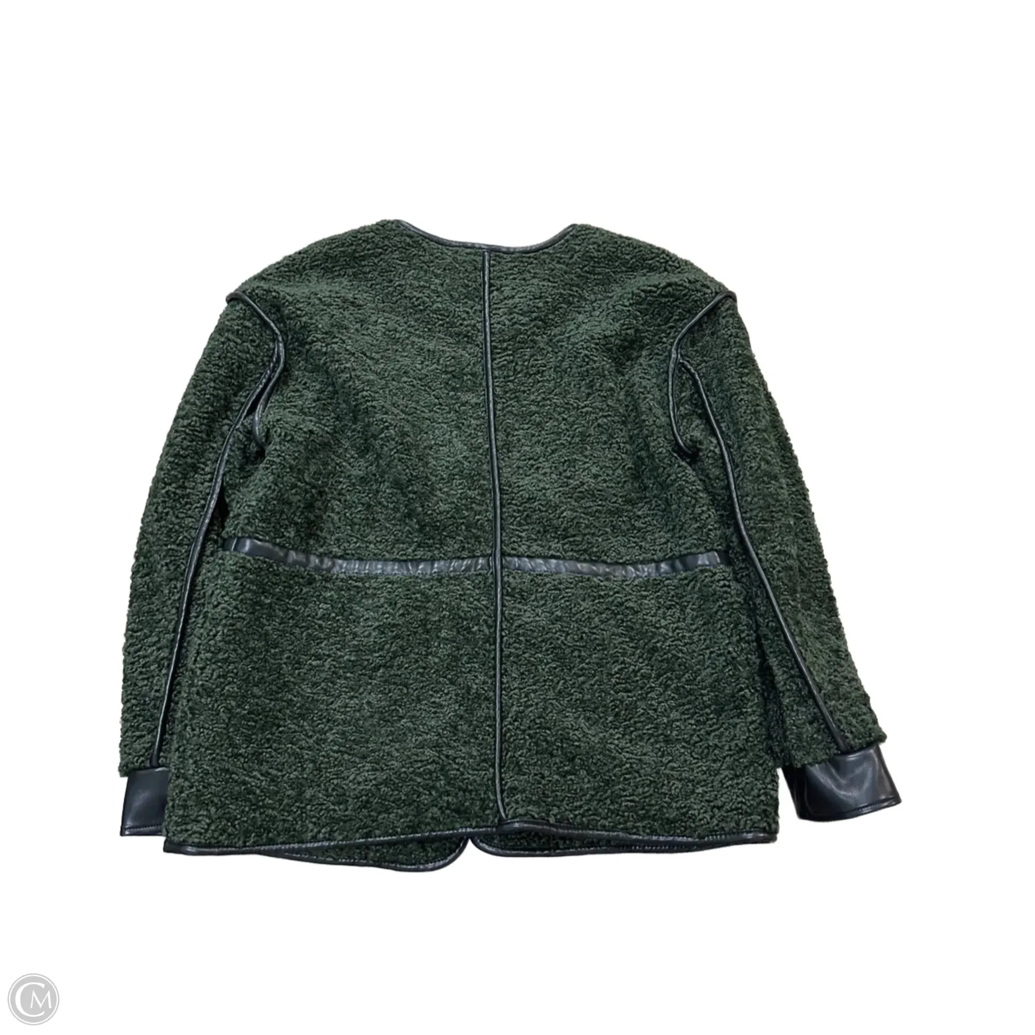 Jacket Faux Fur & Sherpa By 7 For All Mankind In Green, Size: L