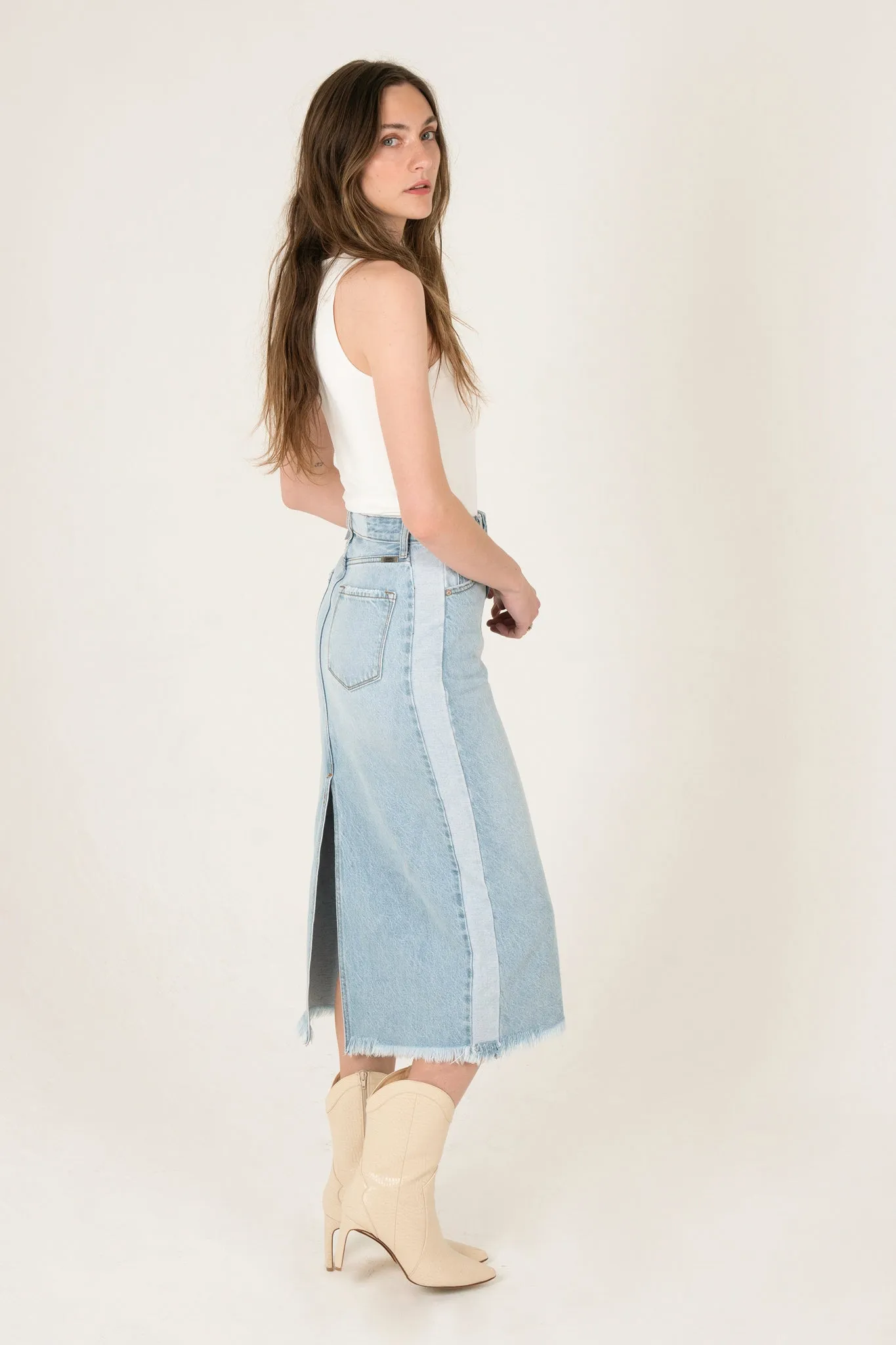 KanCan Midi Denim Skirt