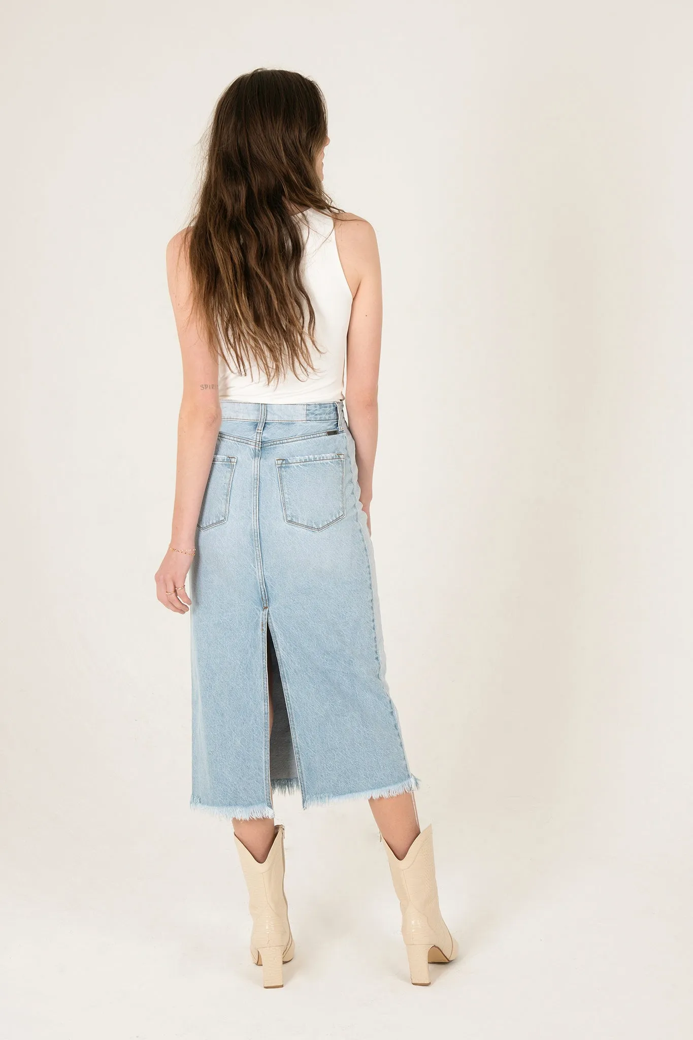 KanCan Midi Denim Skirt