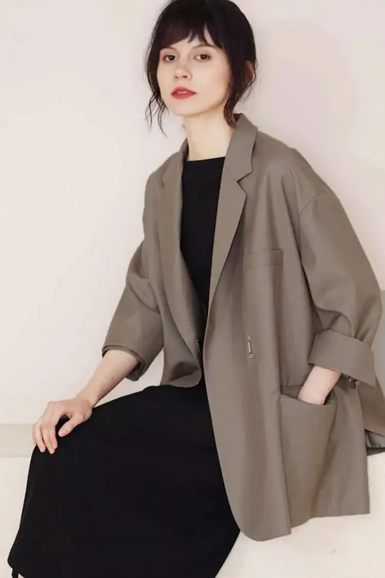 Khaki Blazer for Women