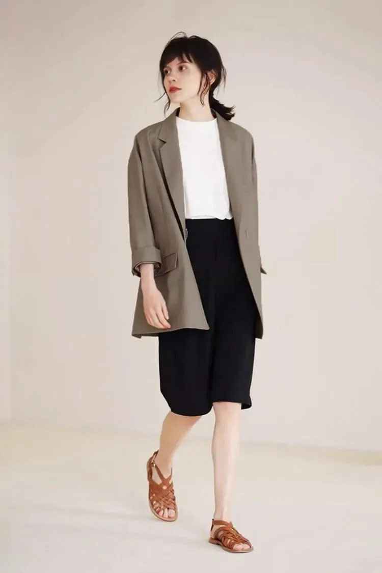 Khaki Blazer for Women