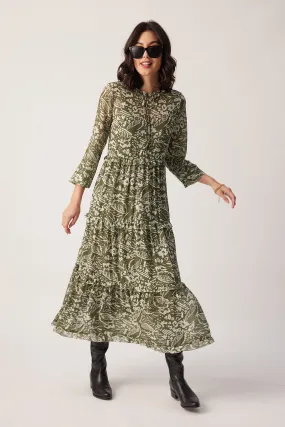 Lemon Tree Macy Dress & Singlet Sage Print