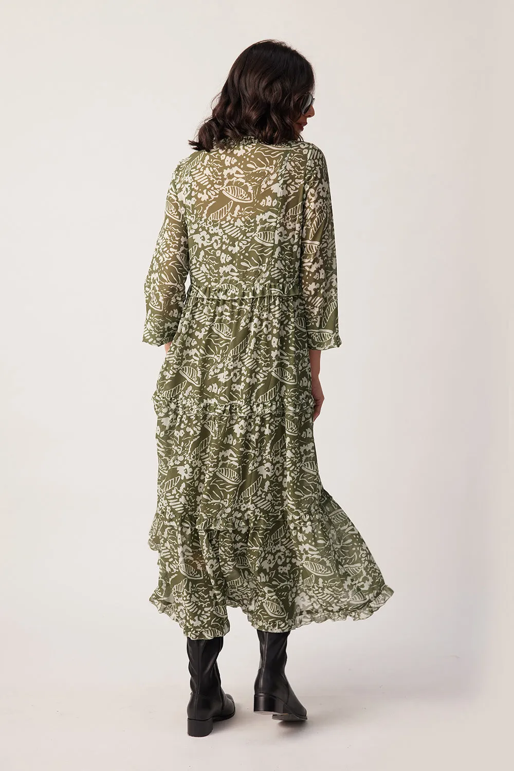 Lemon Tree Macy Dress & Singlet Sage Print