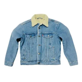 Levis Women's Sherpa Lined Denim Trucker Jean Jacket