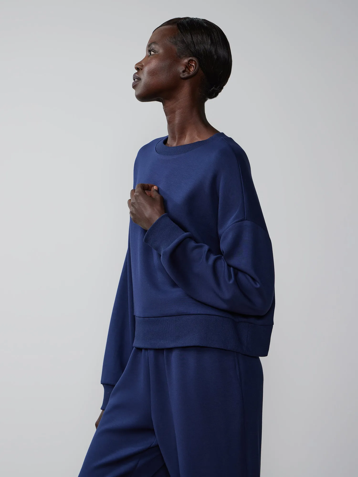 Luxe Scuba Crew Neck Sweatshirt