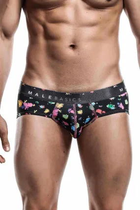 Malebasics New Hipster Brief Black Splash